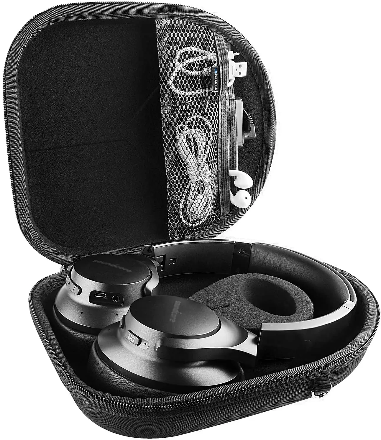 Geekria Headphones Case For Anker Soundcore Life Q35 Q20, Hard Portable Bluetooth Earphones Headset Bag For Accessories Storage enlarge