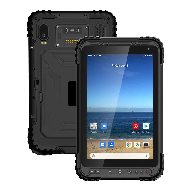 UNIWA P888 IP67 Rugged Waterproof 8 Inch Tablet PC Qualcomm Octa Core Industiral Android 10 Tablet Phone 32G/64G ROM 9000mAh NFC