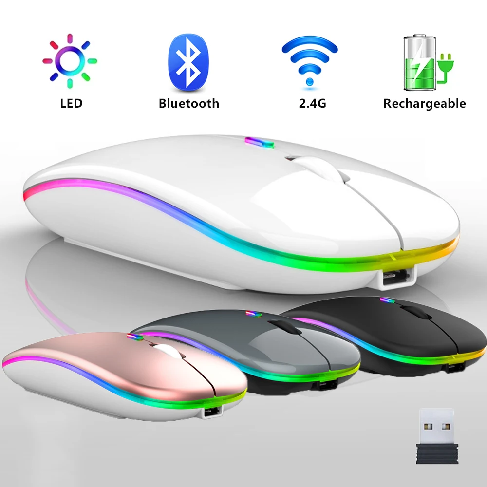 

Rechargeable Wireless Mouse Bluetooth Mouse Silent Mause Wifi Mouse Ergonomic Mini Mouse USB Optical Mice For PC laptop Desktop