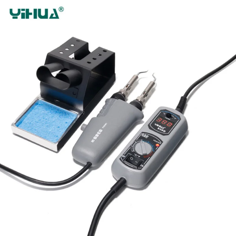

Yihua 938 Portable Tweezers Mini Soldering Iron Station 110v/220v For BGA SMD Repairing Replace Chip Compone Tweezer Iron