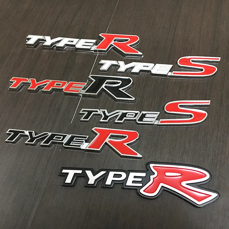 

3D Metal Car Front Grille Auto Emblem Badge Decals for Honda Type R Racing Type S Sport Logo Civic Accord Crv Hrv CITY CRIDER