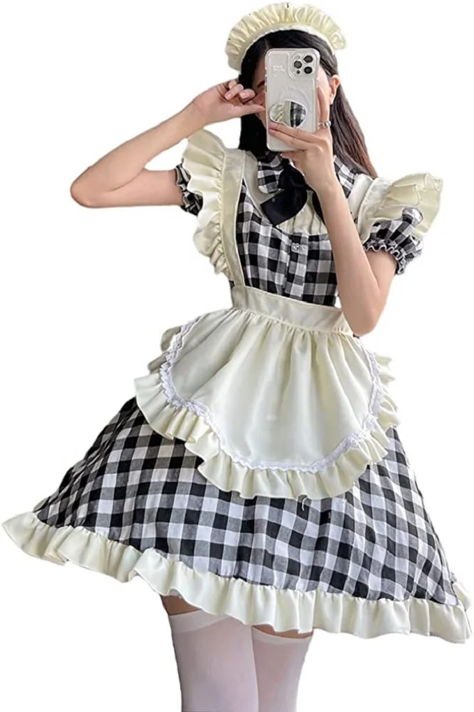 

Женский костюм служанки из Шанхайской сказки, костюм для косплея, французский фартук