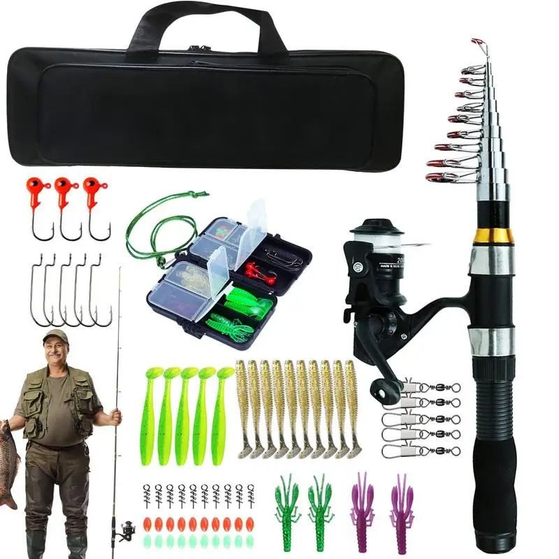 

Телескопическая удочка и катушка из углеродного волокна для взрослых