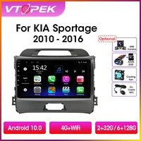 vtopek 9 4gwifi dsp 2din android 10 0 car radio multimidia video player navigation gps for kia sportage 3 2010 2016 head unit