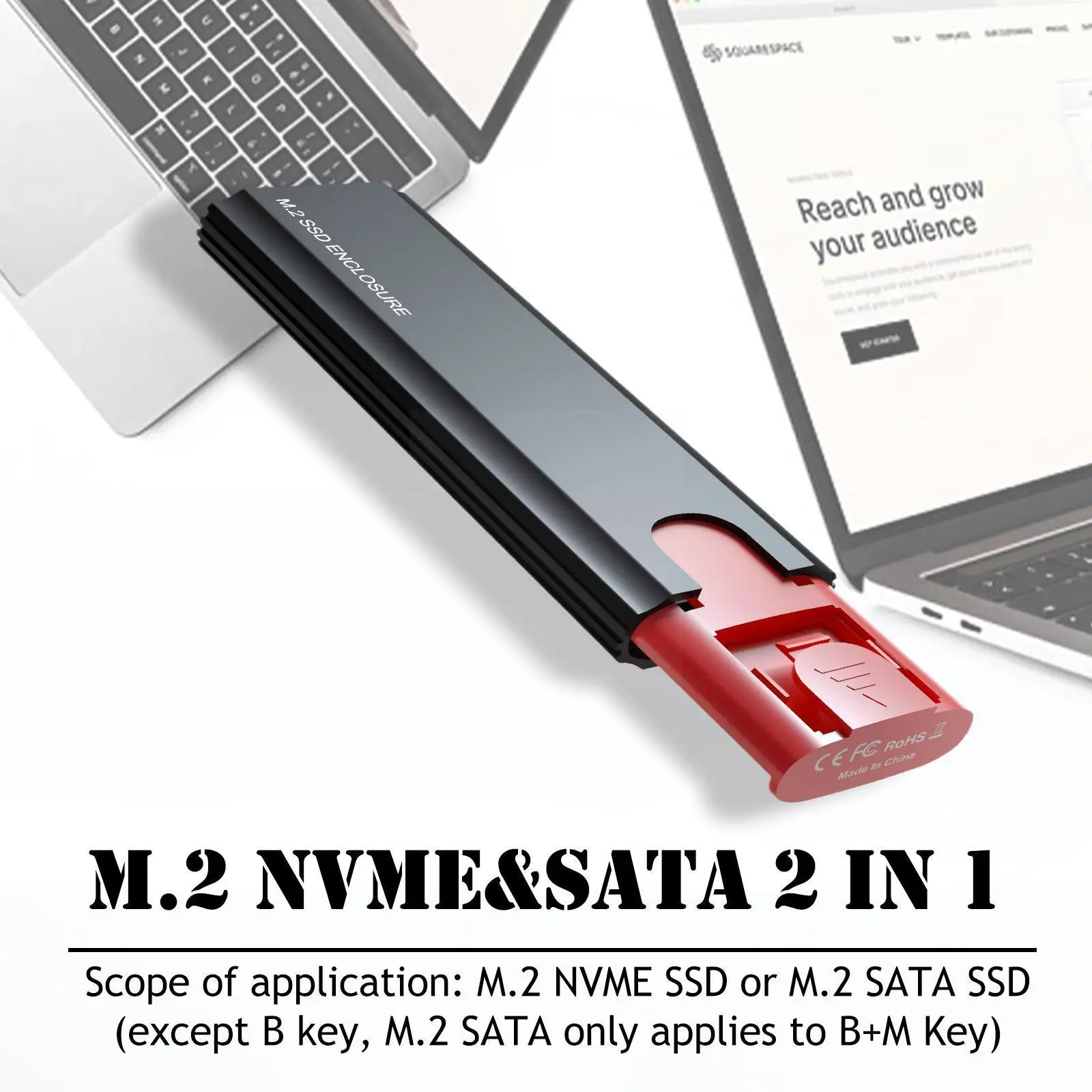 

10gbps Hard Disk Enclosure M.2 Nvme/sata Tool-free Sdd Mobile Adapter Hard Hard Disk Enclosure Disk Box I0g2