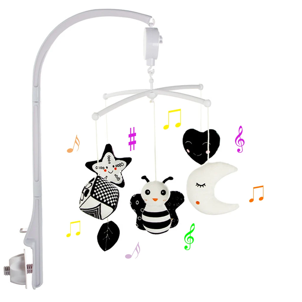 

Baby Crib Mobile Musical Nursery Toy with Detachable Bracket and Doll, Butterfly