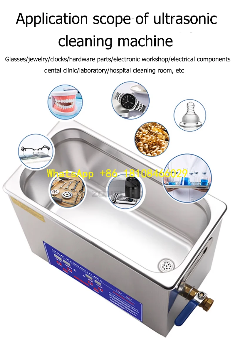 Фото Чистящая машина с таймером и нагревателем Ультразвуковая чистящая машина 0,8 л Медицинский инструмент Ультразвуковая кавитация Dpf №1