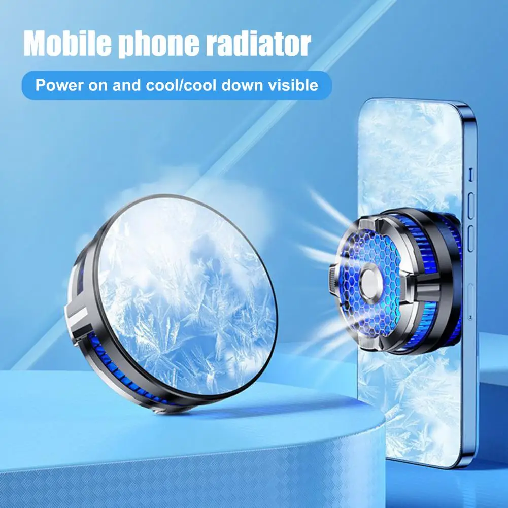 

Phone Cooler Semiconductor Phone Radiator Enlarged Cooling Area Rapid Cooling Strong Wind Low Noise Mobile Phone Cooling Fan