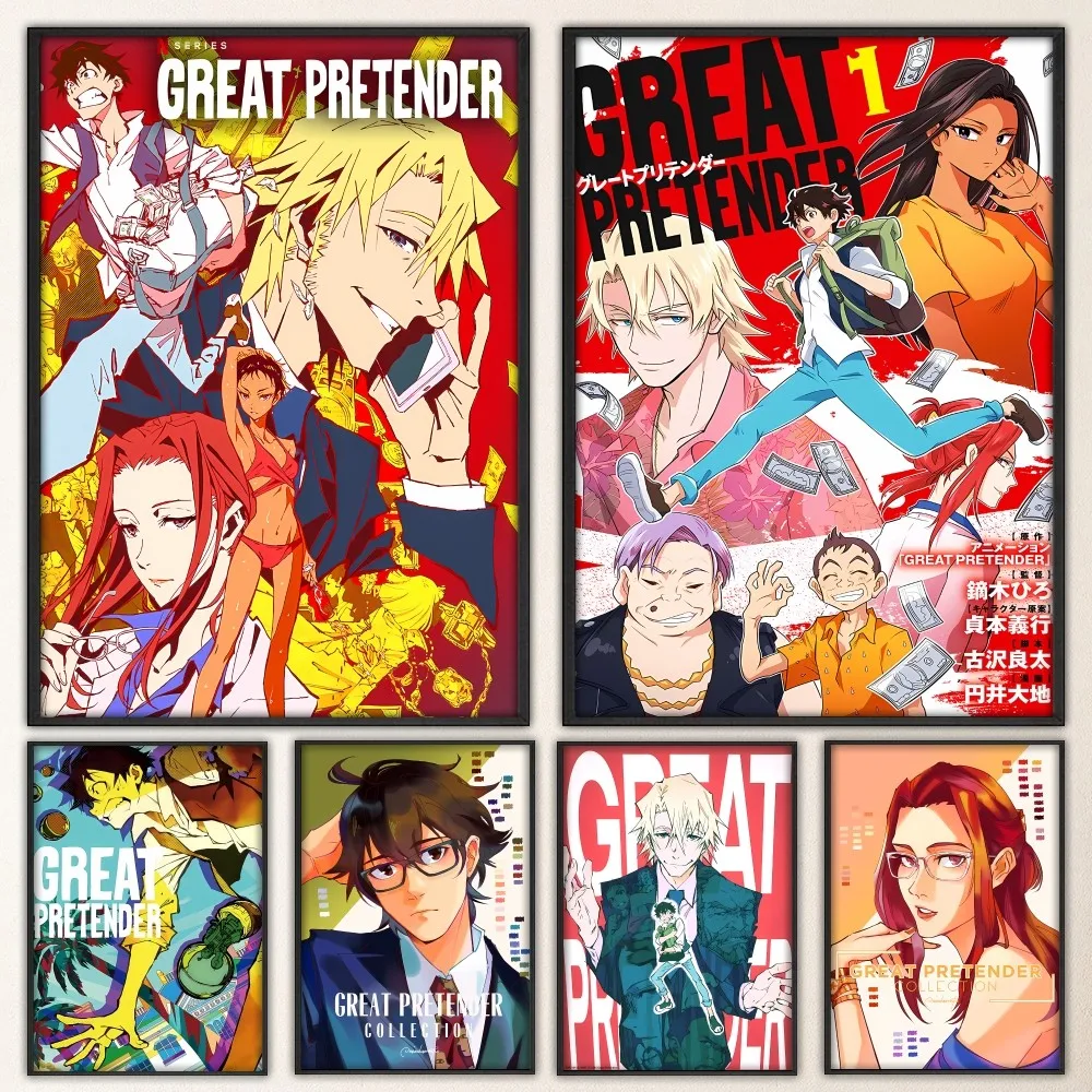 Большой Аниме-постер претендер необычная Наклейка на стену для гостиной бара