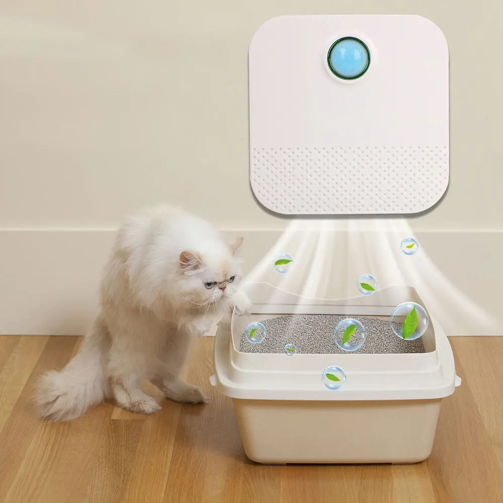 

For Cats Litter Box 4000mAh Air Cleaner Deodorizer Dog Toilet Pet Smell Remover Smart Cat Odor Purifier Rechargeable