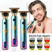 t9 0mm professional usb rechargeable electric shaver beard trimmer hair clipper for men haircutting machine barbershop