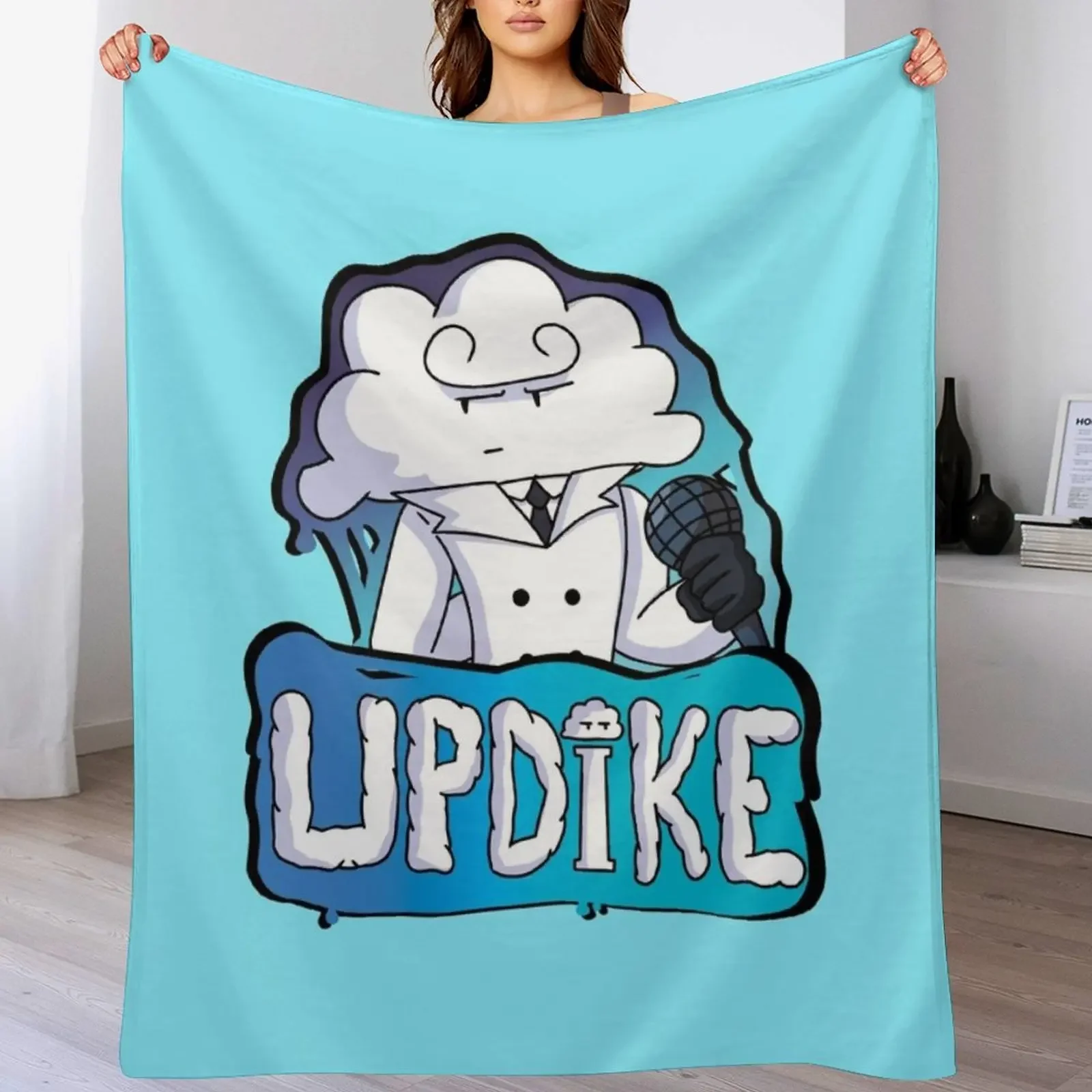 Фото Плед Fnf Mod Character Updike Graffiti, устойчивый к пятнам, уютный и теплый плед №1