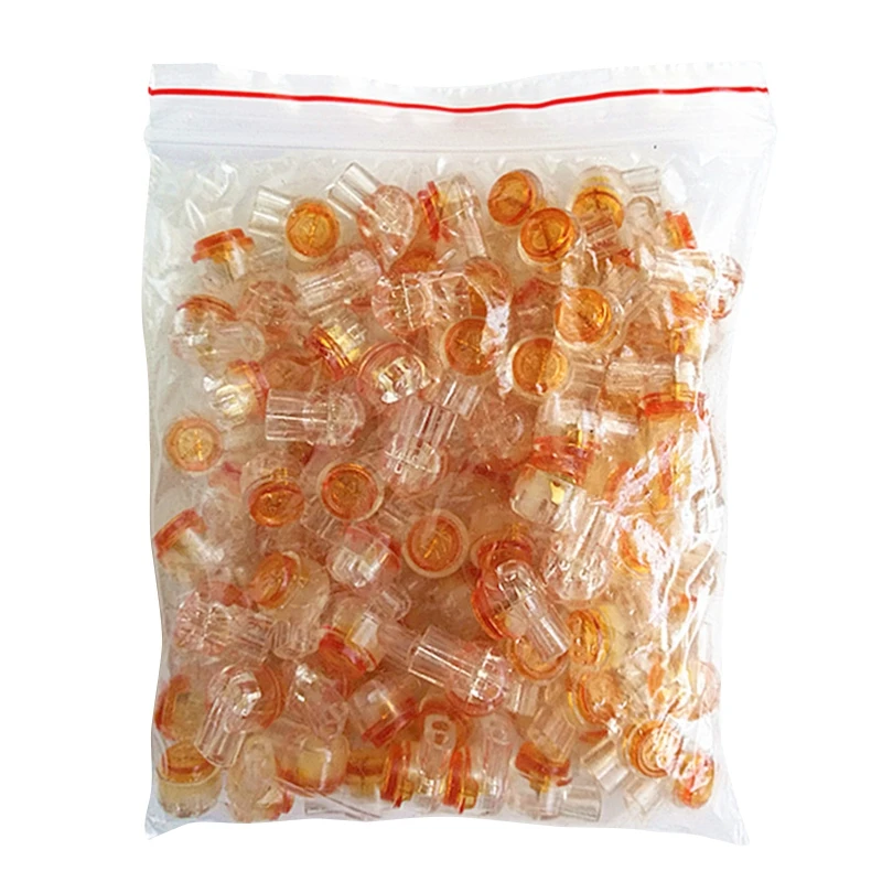 

R9JA 200Pack 1 Port Crimp Connection Terminals Clear K1 Connector Waterproof Wiring Ethernet Cable Telephone Cord Splice