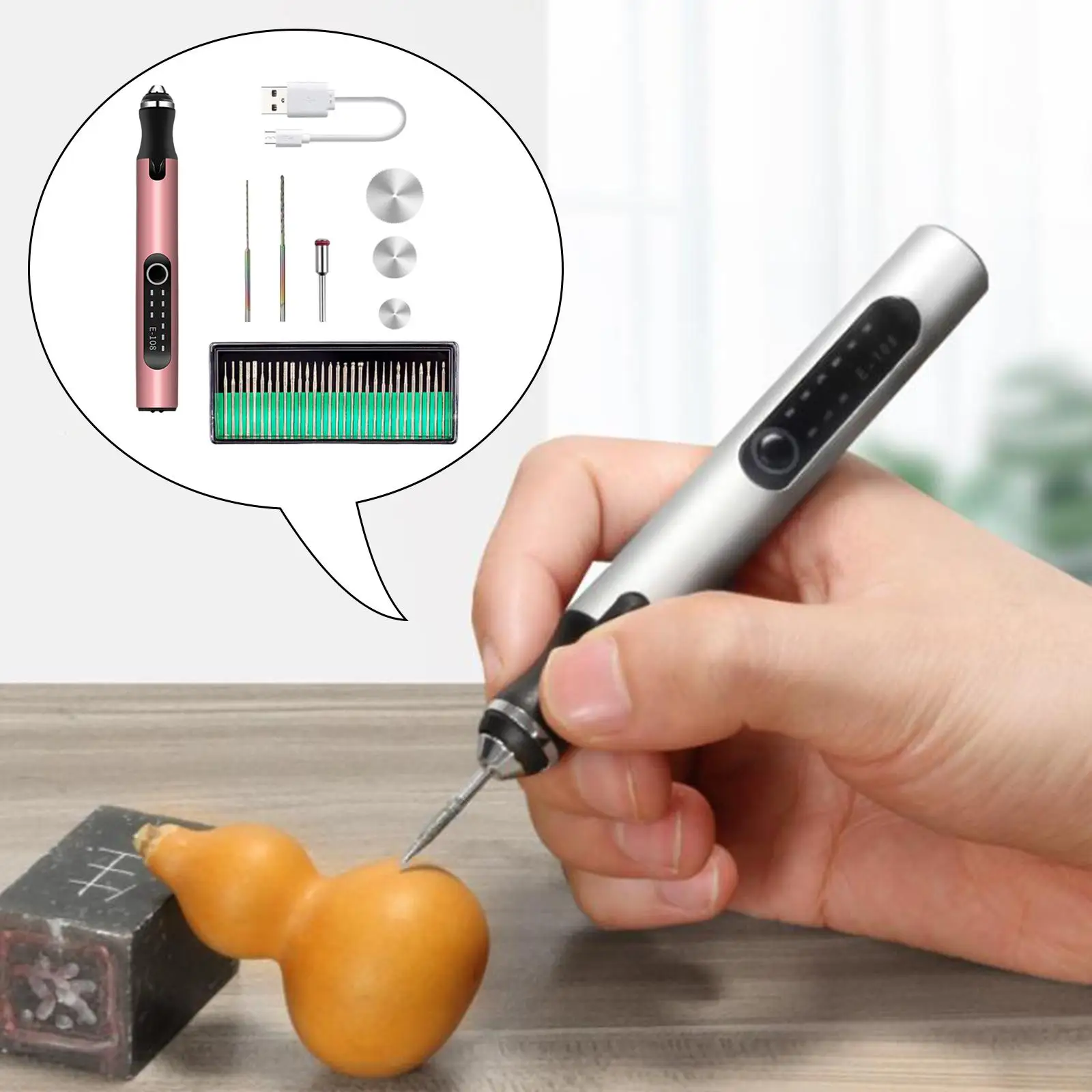 Мини микро гравер Ручка USB гравировка ручка Профессиональный с битами DIY для