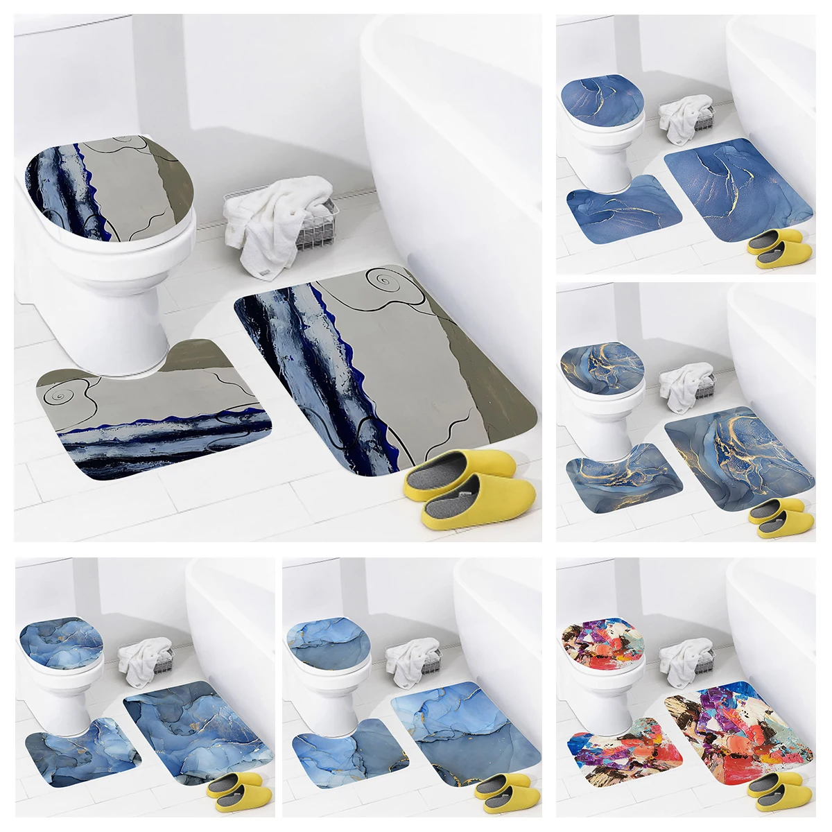 

home bathroom floor mats Bath Foot mat modern bathroom accessories rug Toilet mat Bathtub anti-slip carpet