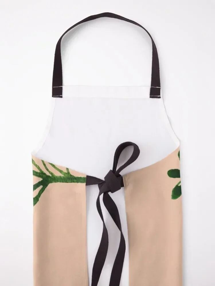 Timid Orange Shade акварельная ветка оливкового дерева фартук для кухни женский кухонный