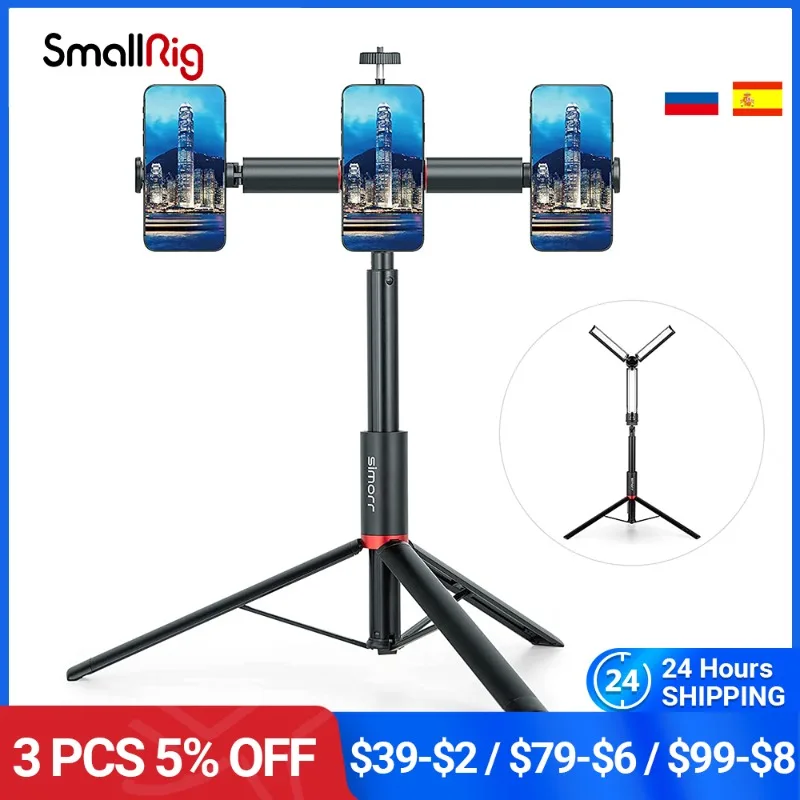 

SmallRig Portable Wireless Selfie Stick Bluetooth Compatible Foldable Mini Tripod For IPhone /Huawei Remote Control Tripod 3375