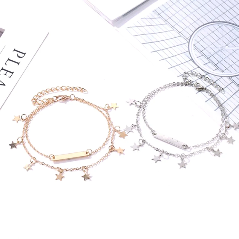 

Bohemian Ankle Chain Star Pendant Anklet Fashion Multilayer Foot Jewelry Anklets Bracelet for Women Summer Beach Anklet