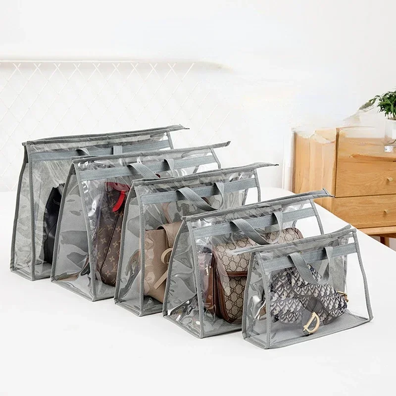 

Прозрачная Пылезащитная сумка для хранения, органайзер, нетканые коробки для хранения одежды, подвесная влагостойкая сумка, чехол на молнии