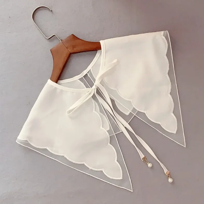 Шикарная женская летняя мини-шаль в Корейском стиле топ без рукавов многослойный