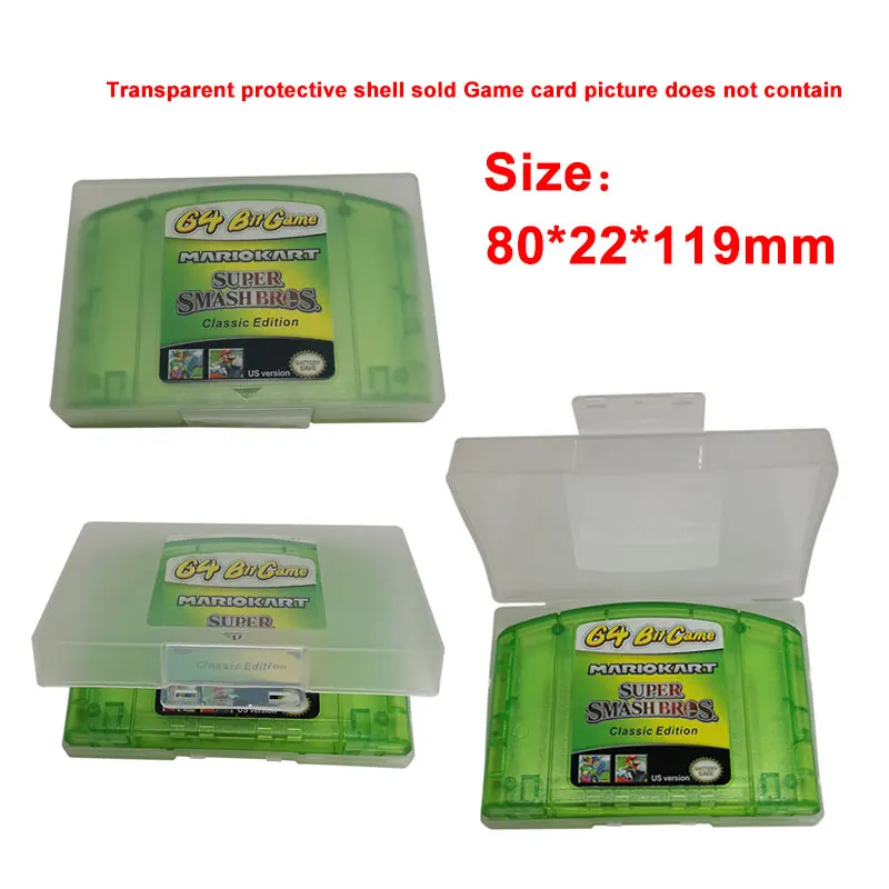 

LOT 10 Clear Case Sleeve Protector For N64 Games Cartridge (Set of 10)