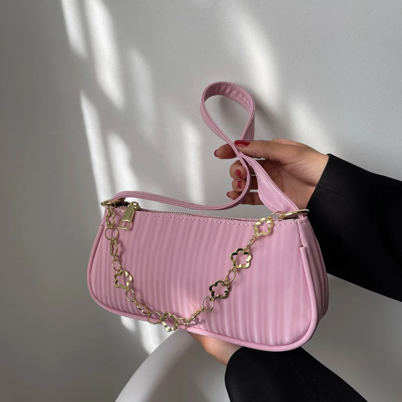 

Chain Fashion Small Bag Women's 2022 New Embroidery Summer Shoulder Bag Messenger Bag Purses and Handbags Luxury Designer