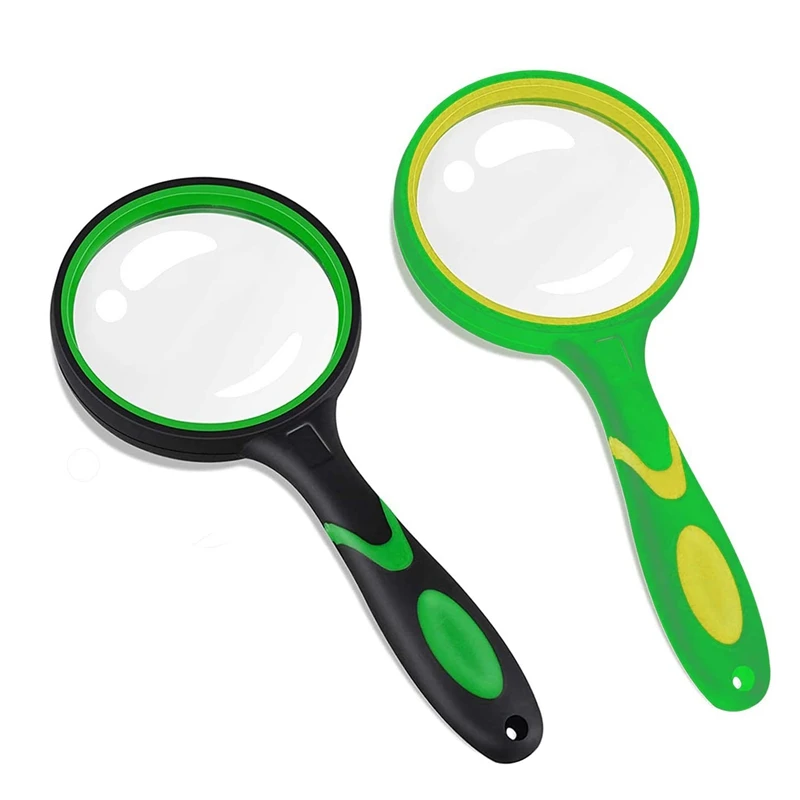 

Ручная лупа для чтения с 10-кратным увеличением, увеличительное стекло 75 мм и нескользящая ручка для ювелирных изделий, монет, чтения