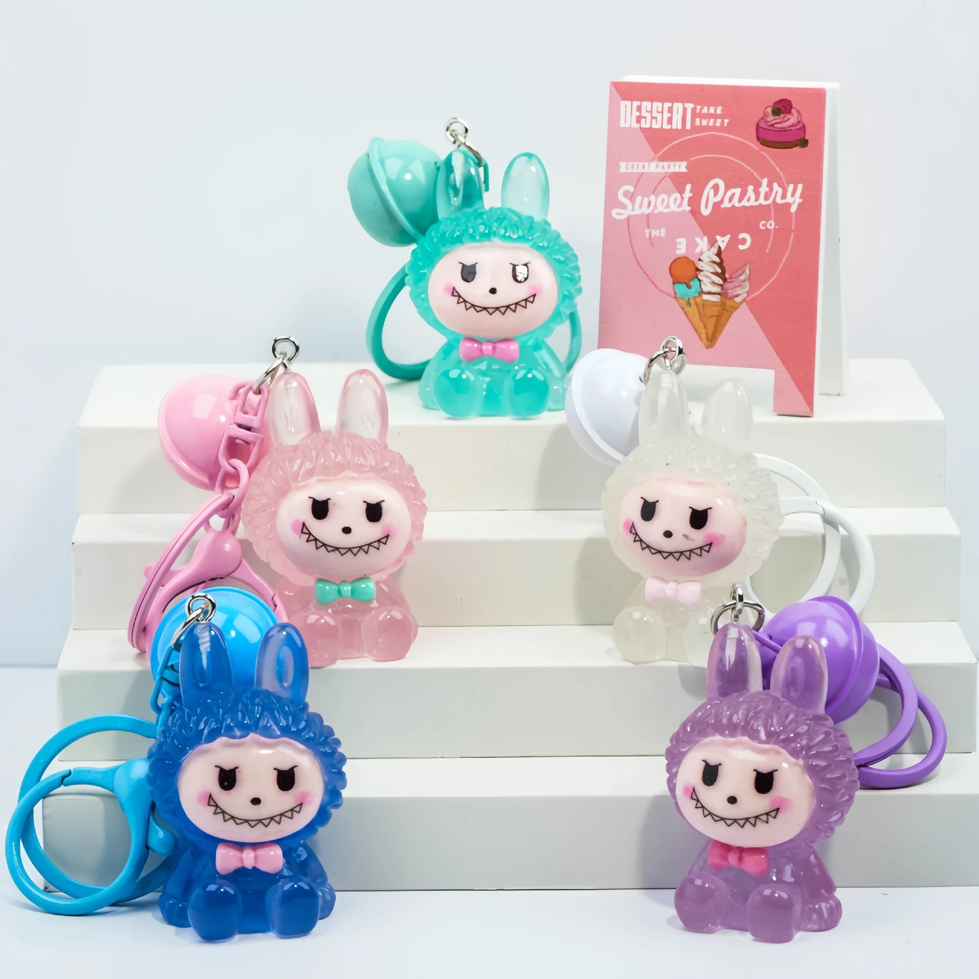 Новый светящийся мультфильм Kawaii 3D милый Labubu Diy ювелирные изделия кремовый клей