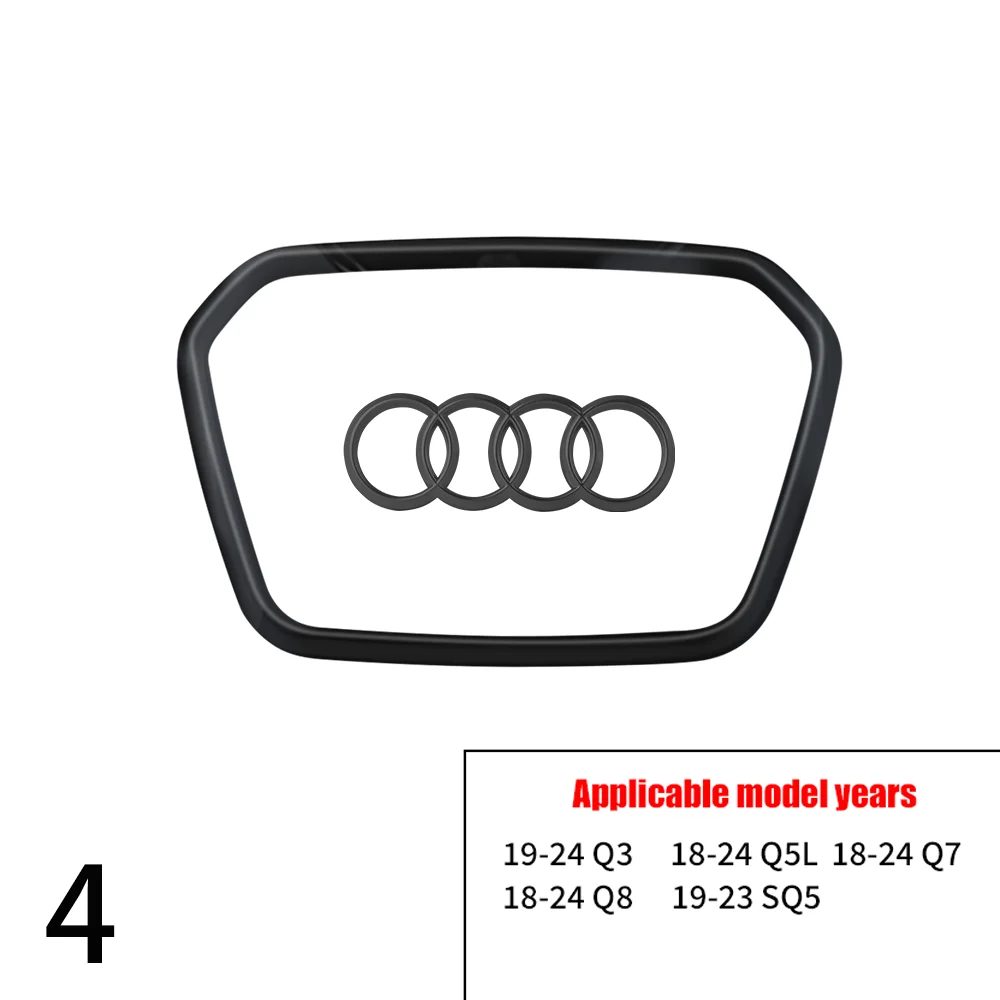 

Наклейки-эмблемы на центральную часть руля, декоративные накладки, рамки, кольца, чехлы для AUDI A3 A4 A5 A6L A4L A8 Q5 Q3 Q7 Q8, аксессуары