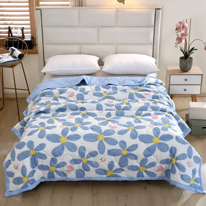 

Summer Cotton Quilt Air Conditioning Thin Comforter Bedspread On The Bed Cool Core Double Quilts With Sheet Blanket