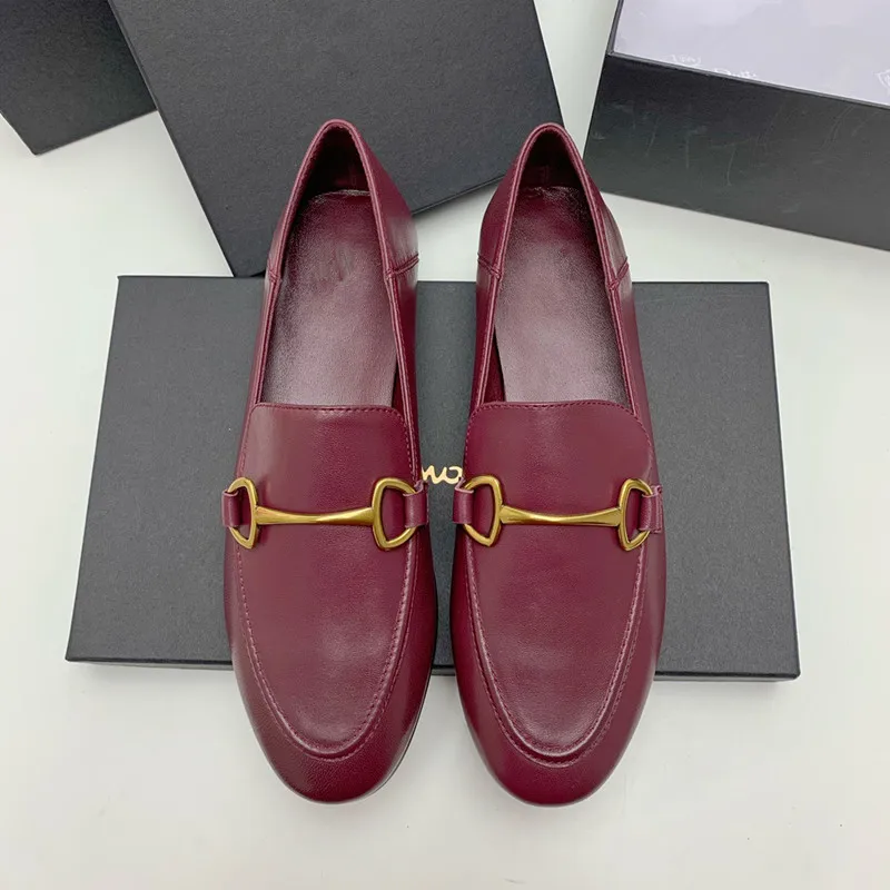 Jenny&Dave 2023 Spring Flat Shoes Women England Fashion Solid Horsebit Slip-on Loafers Women Shoes Woman Office Lady Shoes Women