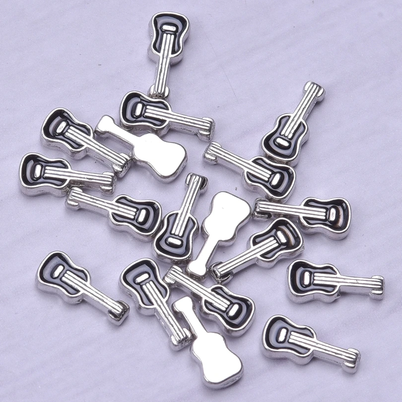 Милая музыкальная черная подвеска для скрипки и гитары 20 шт./лот