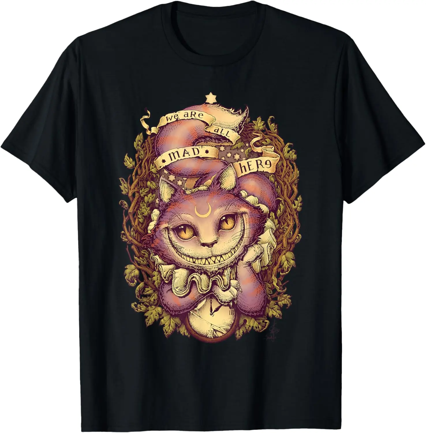 Чеширский кот - Алиса в стране чудес футболка Art by Medusa Dollmaker