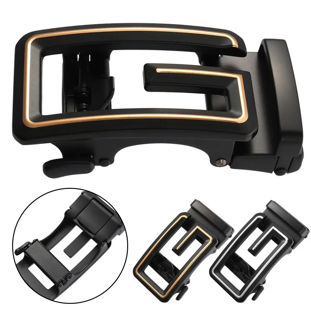 

Zinc Alloy Holeless Craft DIY Casual G Hollowed Out End Bar Classic Waistband Head Belt Automatic Buckles 36mm Buckle