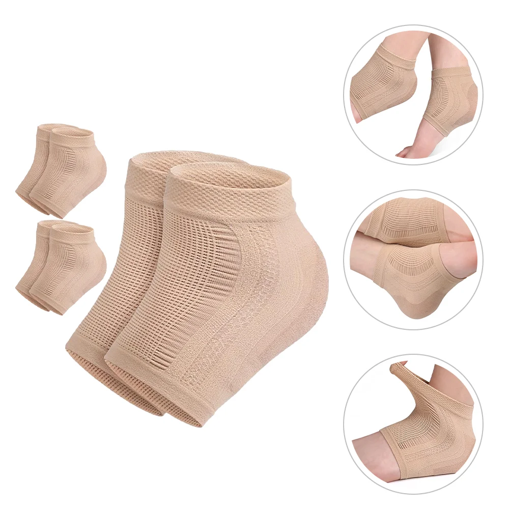 

3 Pairs Portable Foot Support Winter Supplies Compact Heel Sleeve Outdoor Socks Cracking Preventing Covers Protector Washable