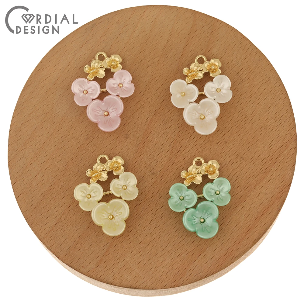 

Cordial Design 50Pcs 21*29MM DIY Making/Jewelry Accessories/Resin Effect/Hand Made/Flower Shape/Jewelry Findings & Components