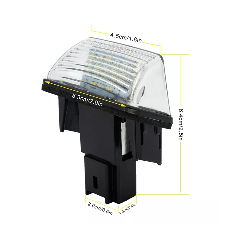 Светильник ка для номерного знака 2 шт. 6500 К белый подходит Peugeot 307 2000-2008 кабриолета