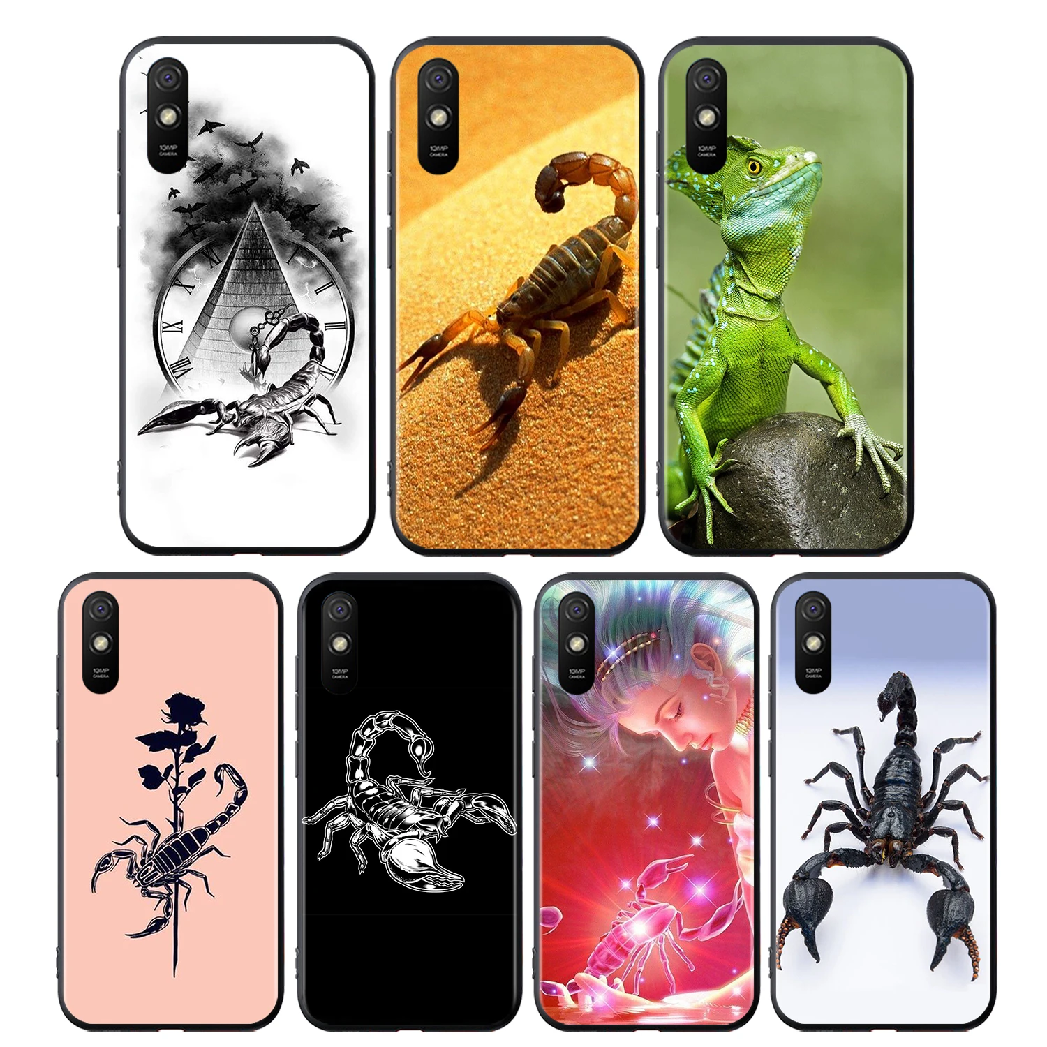 

Scorpion Lizard Animal Silicone Cover For Xiaomi Redmi 10 9 9T 9C 8 7 6 Pro 9AT 9A 8A 7A 6A S2 GO 5 5A 4X Plus Phone Case