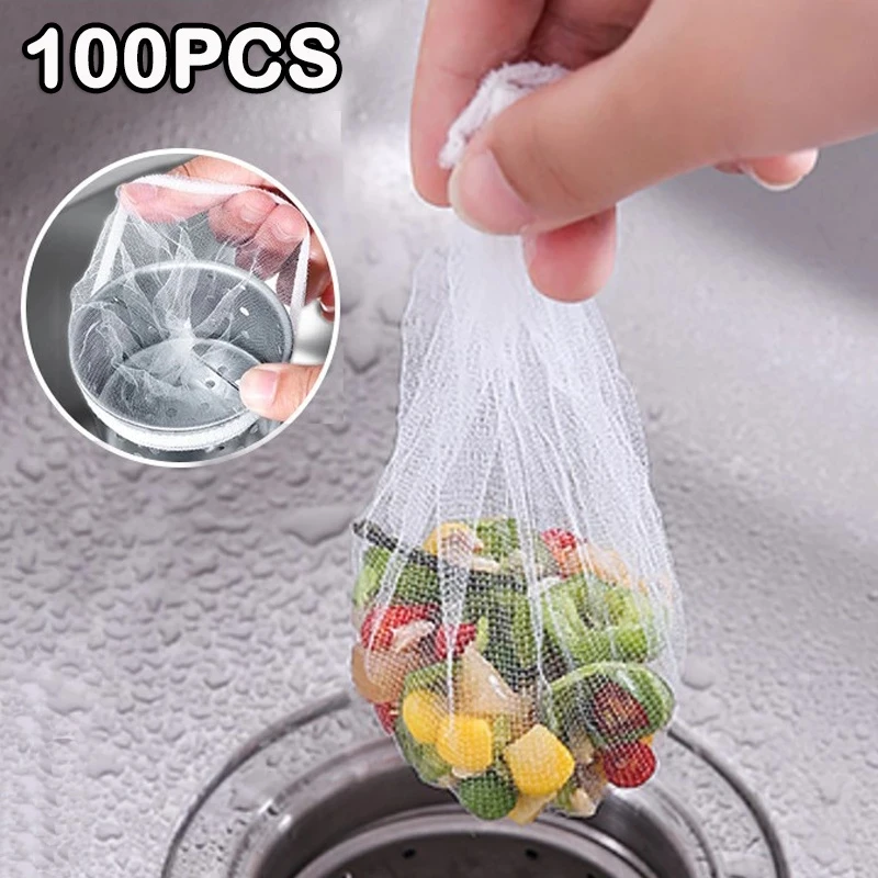 

30PCS/100PCS Anti-clogging Water Bag Sink Garbage Filter Sink Accessories Kitchen Sewer Residue Filter Garbage Bag