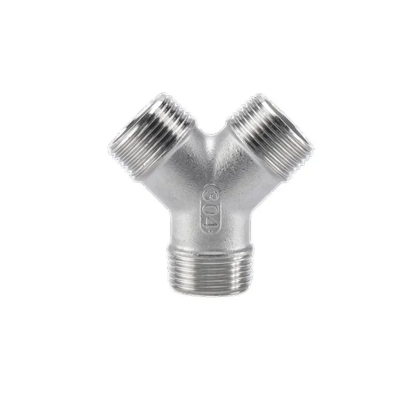 

1 шт., Y-образное 3-ходовое соединение из нержавеющей стали 304, 1/4, 3/8, 1/2, 1 ", 2", BSP, Внутренняя/наружная резьба, один Разъемный двухходовой фитинг для водопроводных труб