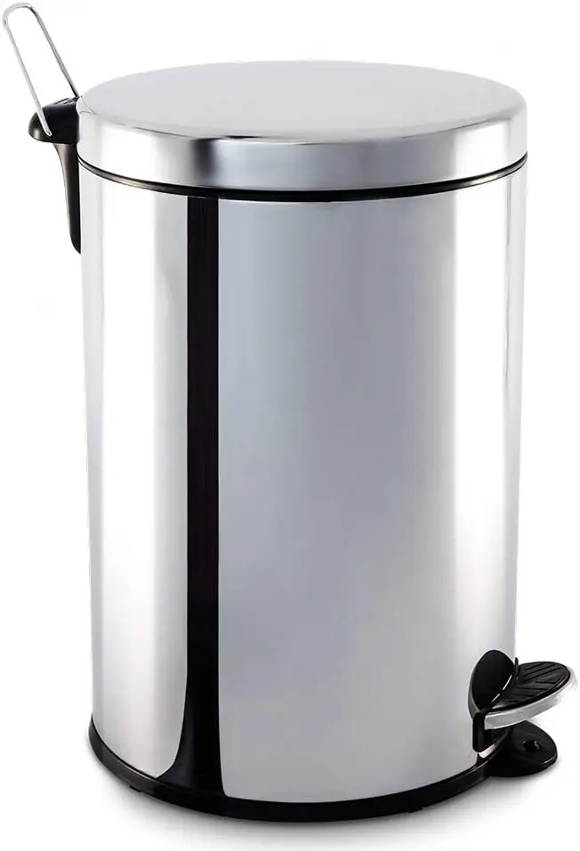 

Trash Inox C/Pedal E Bucket 20 Lts Decorline Trash Inox Steel Kitchen Bathroom Bedroom Toilet Auto Trash Can