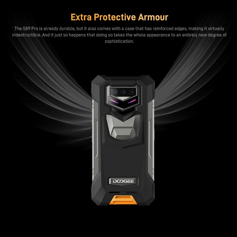 DOOGEE S89 Pro Rugged Phone 8GB+256GB NFC Phone 65W 12000mAh Large Battery Smartphone Helio P90 64MP Camera Global  Version