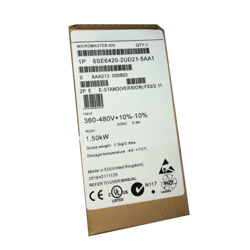 

Новый оригинальный инвертор 6SE6420-2UD15-5AA1 киловатт 6SE64202UD155AA1