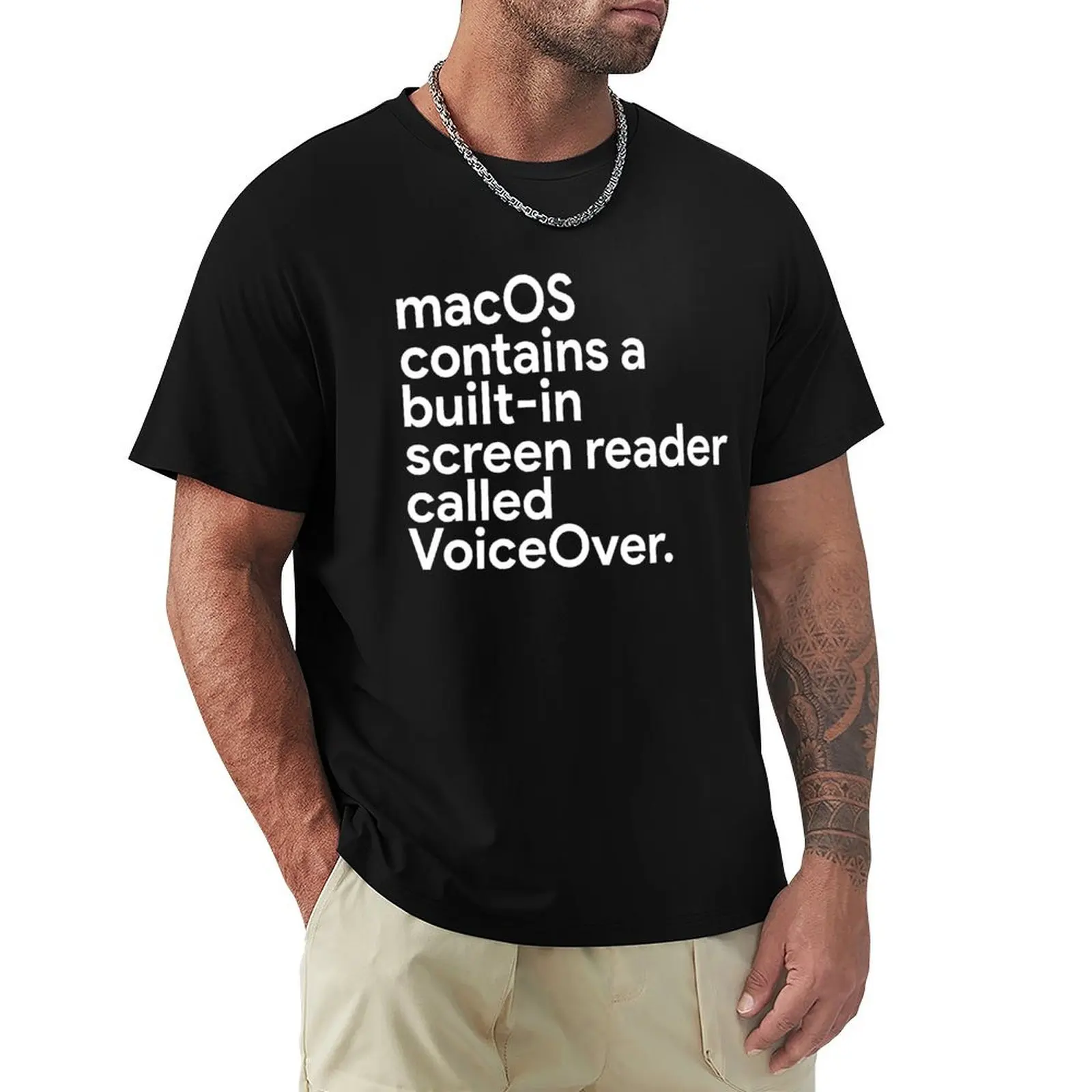 Фото macOS содержит встроенный приспособление для чтения на экране, называемое VoiceOver. Футболка для спорта и повседневной носки, быстросохнущая. №1