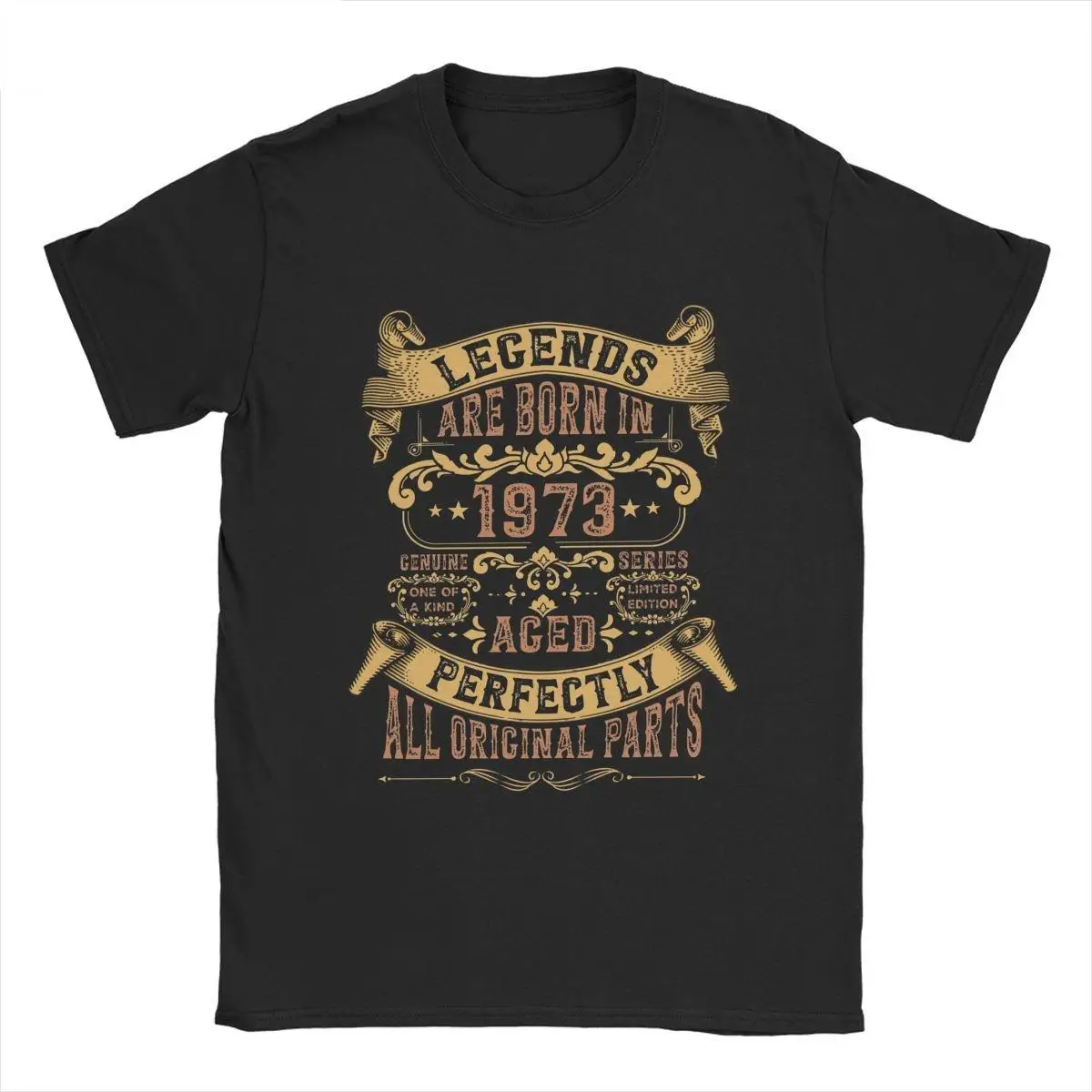 

Legends Are Born In 1973 Birthday Men's T Shirt 50 Years Old Awesome Tees Short Sleeve T-Shirts 100% Cotton Big Size Clothing