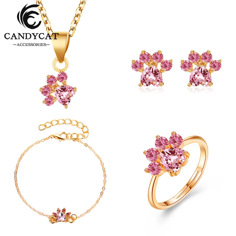 Комплект из колье серёг и браслета с фианитом | Украшения аксессуары