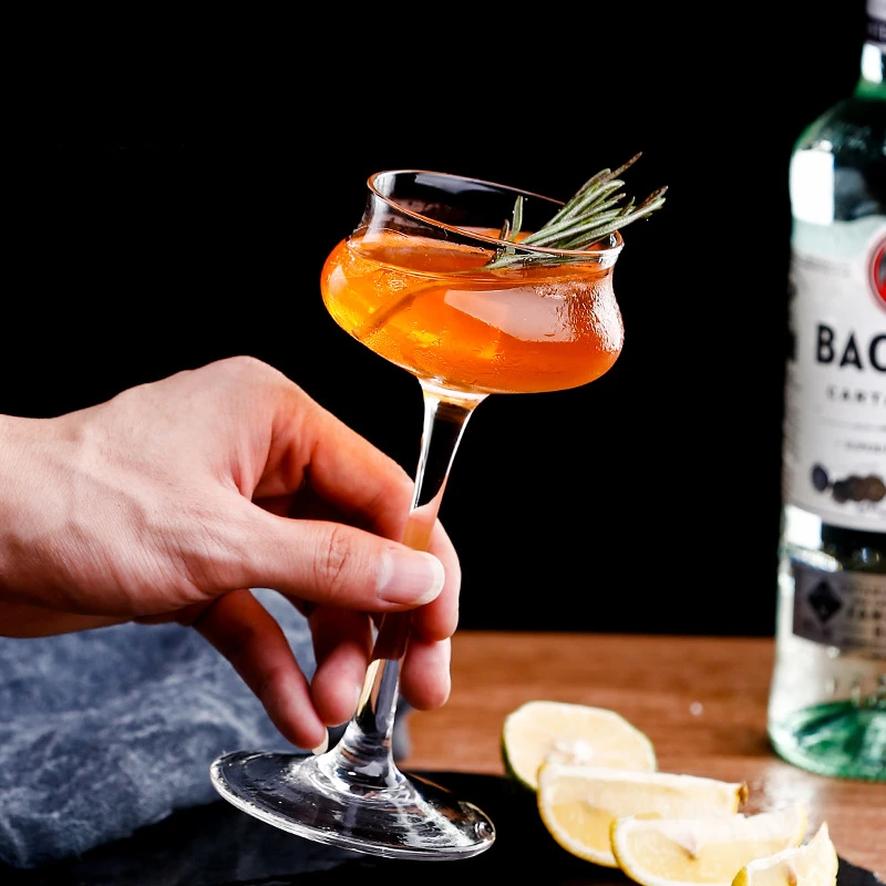 

Glass Long Cup Ultra thin Fruit Tea Cocktail Water Cup Wine Set Japanese Colin Cup Bubble Wine Cup Stemware