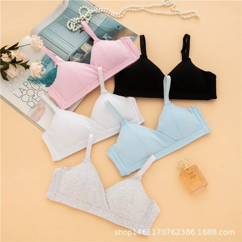 

Training Bra for Girls Wireless Thin Cup Bra Teenage Underwear Girl Clothing 14 16 Year Brasiel Para Ninas Summer Black Puberty