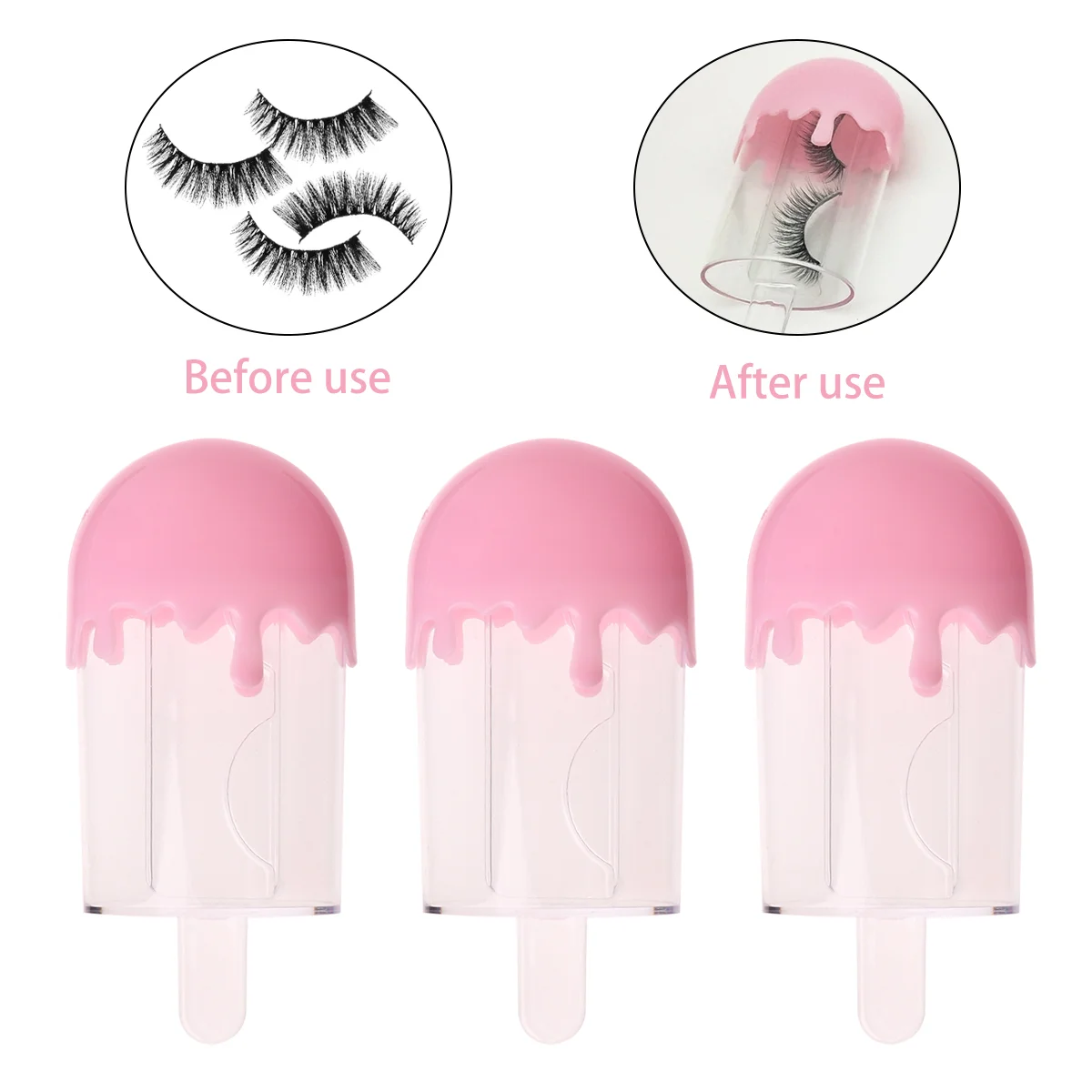 

Eyelash False Case Storage Holder Box Travel Extension Packaging Empty Organizer Container Supplies