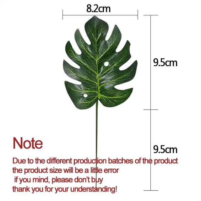 

Искусственные листья монстеры CYZIWEI 10-20 шт